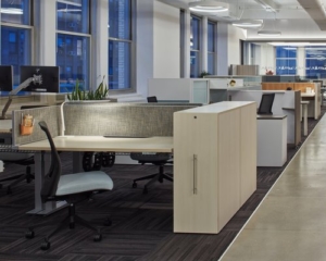 AIS ergonomic workstations in modern office space