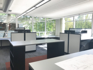 Bright custom built cubicle office space