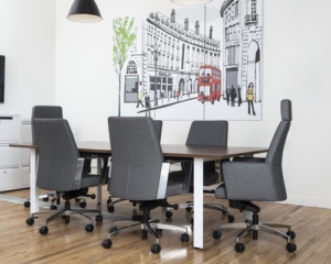 ALLSEATING office furniture manufacturer modern conference table with executive mobile chairs