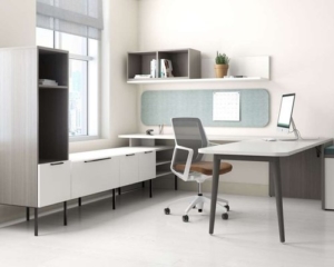 OFS custom executive office with storage and desk