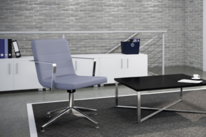 9 to 5 executive guest chair with chrome finish