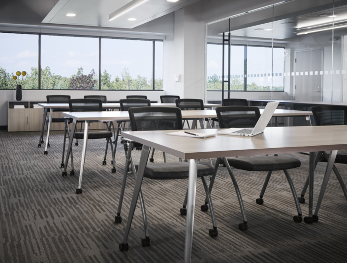 AIS educational tables with mobile chairs