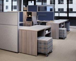 AIS cubicle storage and mobile seating
