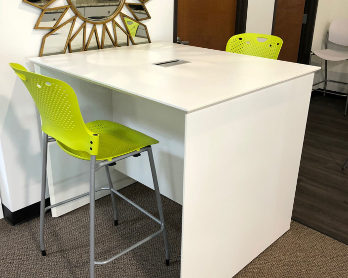 Clear Design modern standing height collaboration desk