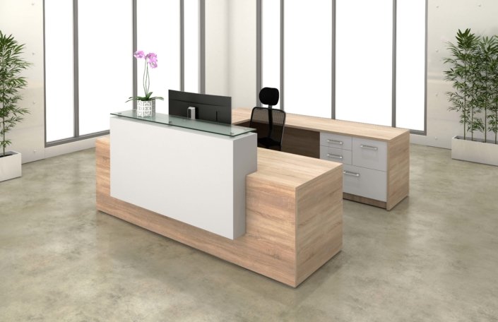 Deskmakers large modern reception desk