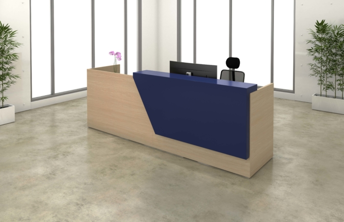 Deskmakers modern colorful reception desk for front desk