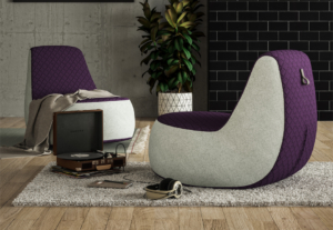 Eko Contract modern cushioned armless chairs