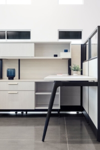 Friant open workspace desk and storage