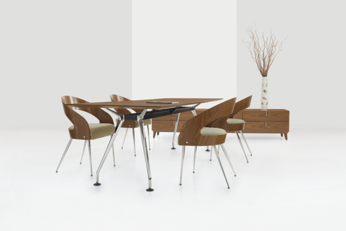 Global furniture mid-century modern conference table for private office