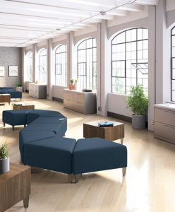 HON modern lounge seating upholstered bench