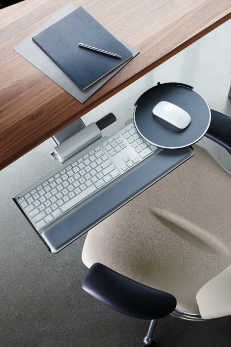 Humanscale pull out keyboard and mouse tray