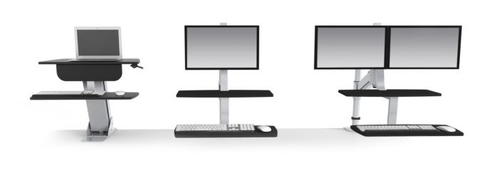 ESI Ergonomics sit or stand desk monitor stands