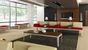 OFS upholstered bench seating