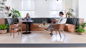OFS cafe table and seating for employee break room