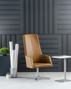 Rouillard leather modern executive guest chair