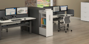 Watson hidden storage tower for workstation