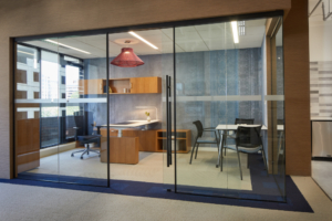 AIS large private office with executive desk and small collaborative area