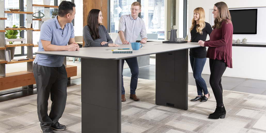 Watson standing height table for group work