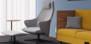 Dauphin office furniture grey high back office chair