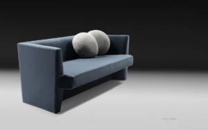 Bright chair office furniture blue sofa for commercial office space