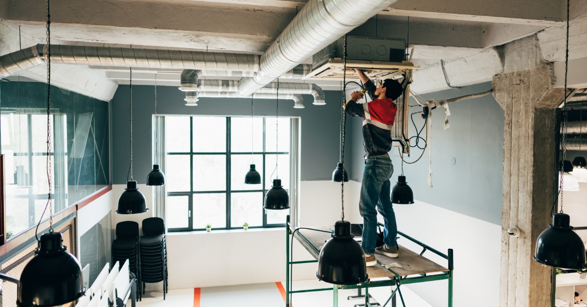 Ceiling electrical room – Central Oregon Office Interiors, Bend OR