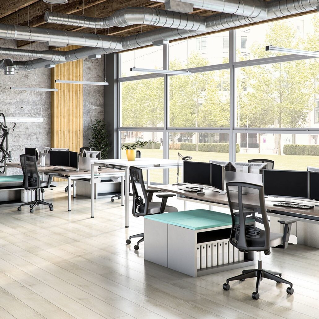 Clear open office layout style – Central Oregon Office Interiors, Bend OR